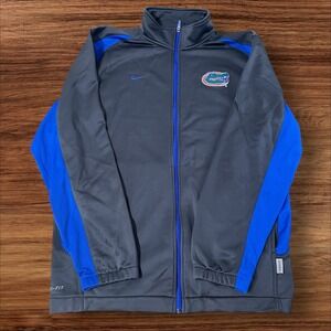 Nike Florida Gators Dri-FIT Jacket‎ Mens L Full Zip Gray Blue